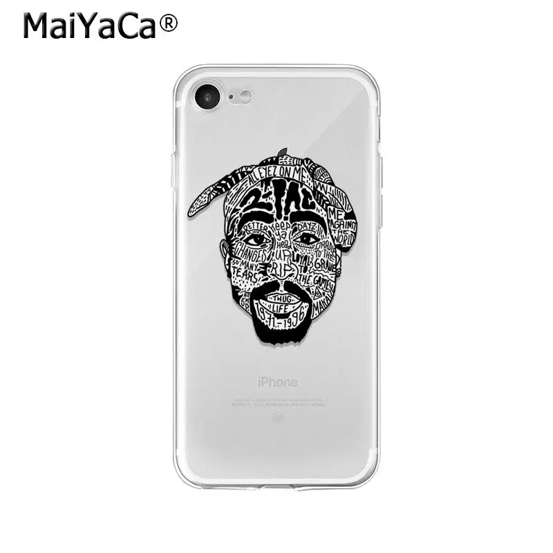 Yinuoda Rapper 2Pac Makaveli Tupac Amaru Shakur TPU Мягкий силиконовый чехол для телефона для iPhone X XS MAX 6 6S 7 7plus 8 8Plus 5 5S XR - Цвет: A3