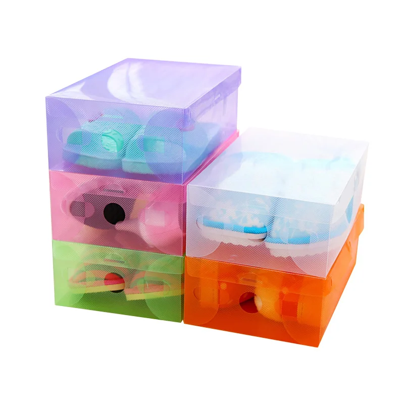 

2018 trending products thick plastic box transparent box dust-proof shoe cabinet shoe storage box drawer shoes organizers