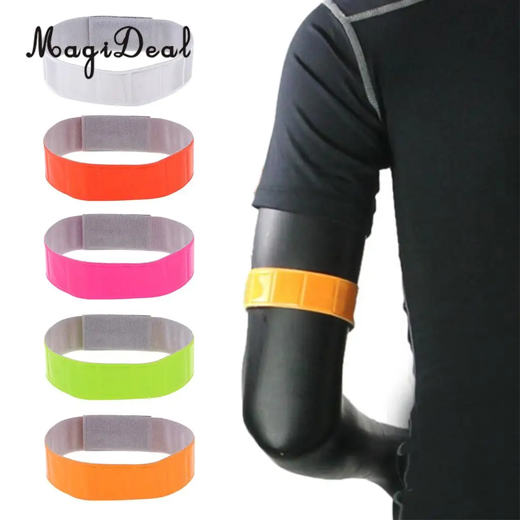 5Pcs Outdoor Sports Reflective Wristband Armband Ankle Band for Running