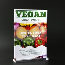 2 единицы Prexiglass Магнитная акриловая рамка настольная вывеска меню держатель для ценника держатели этикетки рекламный плакат фоторамка