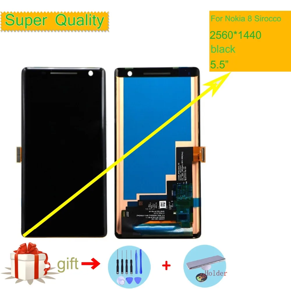 

ORIGINAL 5.5'' For Nokia 8 Sirocco LCD Display Screen with Touch Screen Digitizer Assembly For Nokia Nokia 8 Sirocco lcd screen