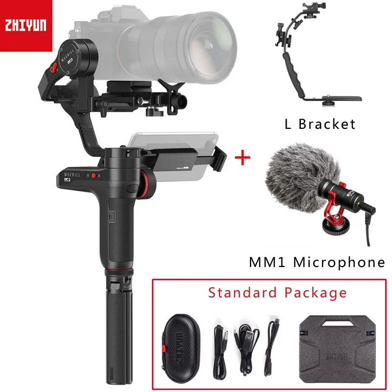 Zhiyun Weebill LAB Gimbal 3-осевой ручной беззеркальный DSLR Стабилизатор камеры для sony A7R3 A7S2 A7M3 A6300 A6500 PK zhiyunCrane 3 - Цвет: W L Microphone