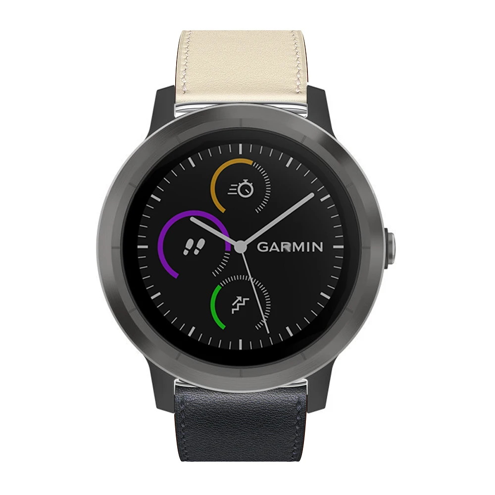20 мм, модный ремешок из натуральной кожи для часов Garmin Vivoactive 3, умные часы, красочные сменные наручные часы, ремешок, браслет