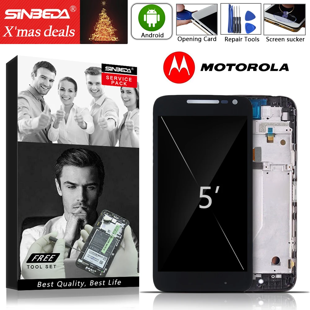 

Sinbeda Ultra HD 5.0" LCD For Motorola Moto G4 Play XT1604 XT1602 XT1601 XT1603 XT1607 XT1609 LCD Display Touch Screen Digitizer