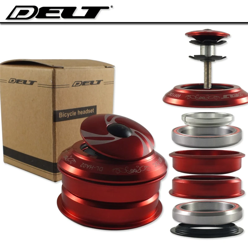 

Fixed gear MTB Mountain Road BMX Cycling Bicycle Bike Threadless Headset Spacers Caps For 28.6mm (1-1/8" )44mm 2 Bearings Red