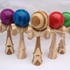 1 Piece Professional Bamboo PU Paint Wooden Kendama Balls Skillful Jumbo Kendama Outdoors Juggle Game Balls Toys for Gifts