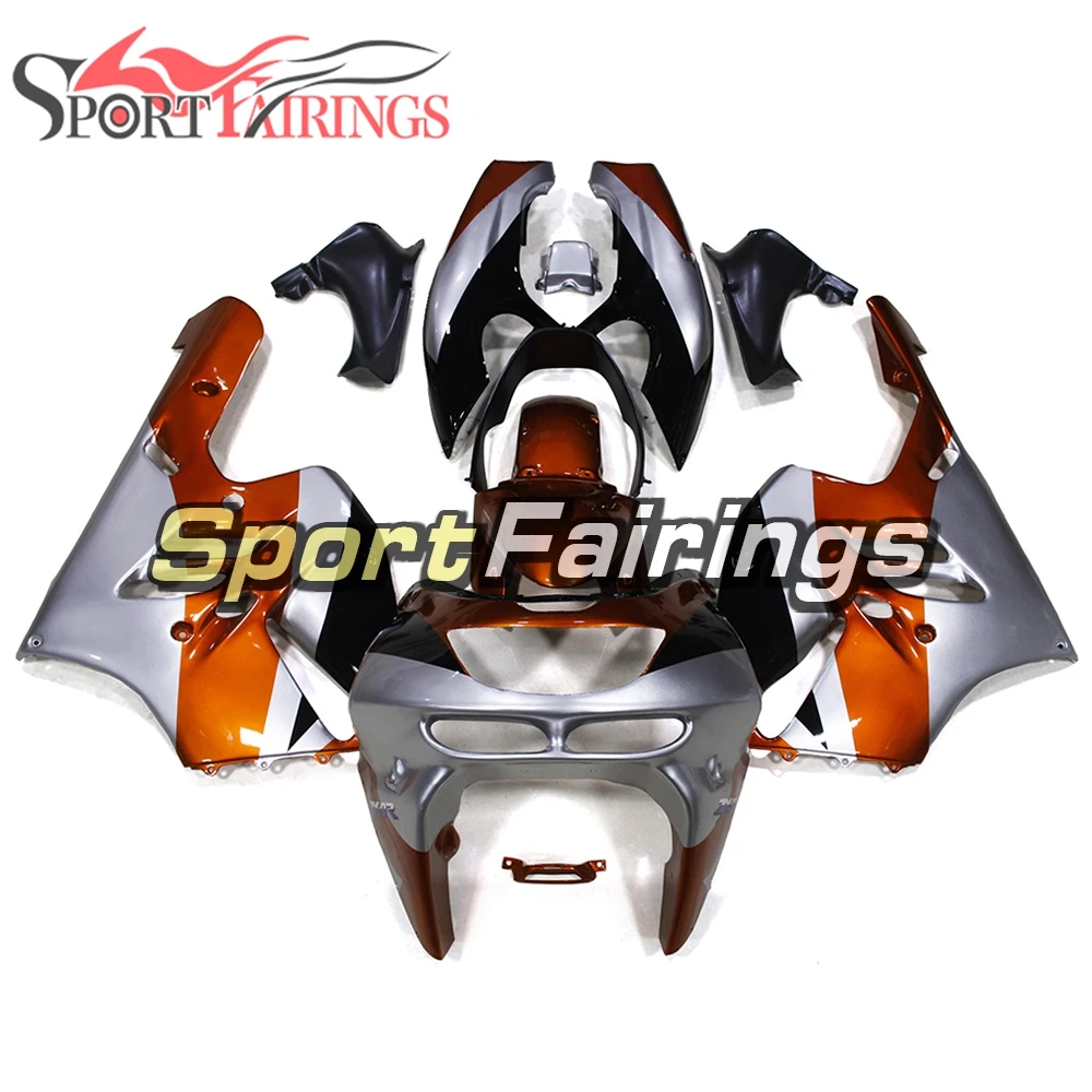 Обтекатели для Kawasaki Ninja ZX-9R 94 95 96 97 ZX9R 1994 1995 1996 1997 ABS кузова оранжевые серебристые |