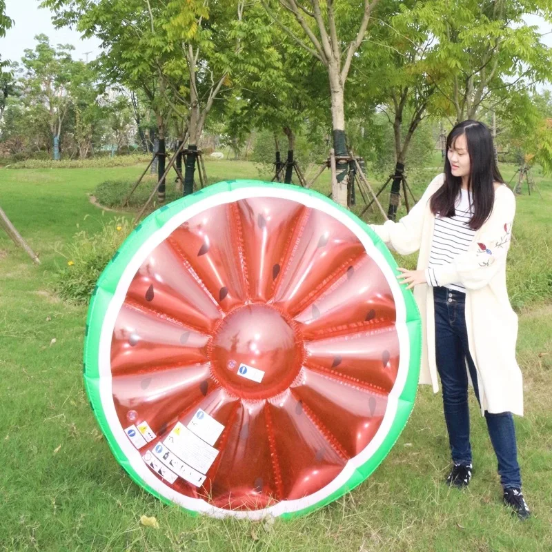 Huge swimming ring pool vison inflatable party toys air diameter 1.4m watermelon bed float accessories tube Beach  (6)