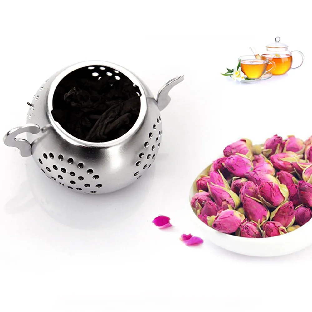 Чай заварки Нержавеющая сталь чайное ситечко, заварник Форма ситечки лоток с цепной фильтр для заваривания Чай s Чай Посуда Аксессуары