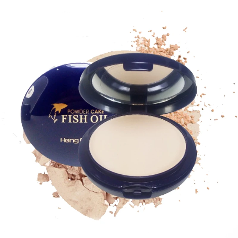 HengFang brand Best sellers fish oil Dry and wet dual-use Double-deck Powder cake Long effect Oil control Brighten the skin