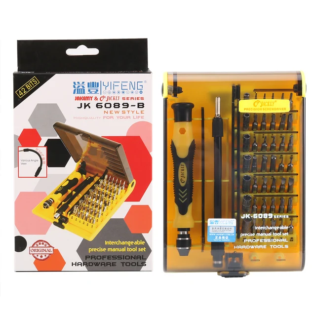 Best Price  Precision 45 in 1 Screwdriver Set JK 6089 B/C Hardware Screwdriver Hand Tool Kit for iPhone Laptop Computer Repair Tool