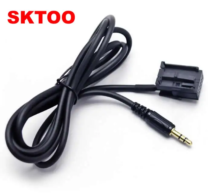 

SKTOO 3.5mm jack Aux Audio Cable Male Plug Auto Car CD Audio Line Input Cable For Ford Fiesta Focus Mondeo PUMA/MK2/MK3/S-MAX