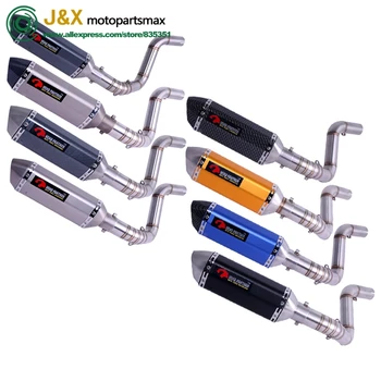 Motorcycle Exhaust Muffler Full System middle Link pipe Slip On For DUKE 125 150 200 390 2012-2016