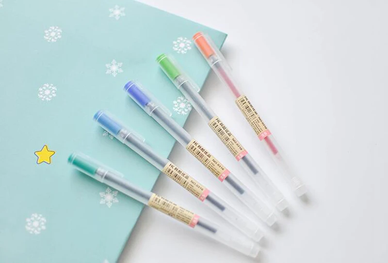 MUJI Style Gel Pens - Set of 12 – NotebookTherapy