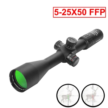 online Mira Telescópica De Rifle Ffp 5-25x50, Conquete ótico à Prova D' água Tático, Com 30mm, Holográfico, Lateral, Parallax, Caça, Sniper Para Airsoft