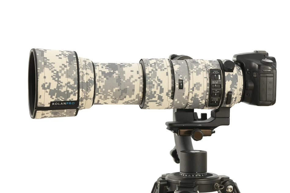 ROLANPRO Nylon Waterproof Lens Camouflage Rain Cover for Sigma 60-600mm f4.5-6.3 DG OS HSM Sport Lens Protective Case Guns Cloth