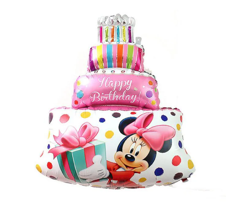 Вечерние одноразовые принадлежности с Минни, в том числе топ шляпа, слеза мешок, баннер, бумажная тарелка/свисток украшения для свадьбы дня рождения - Цвет: balloon pink
