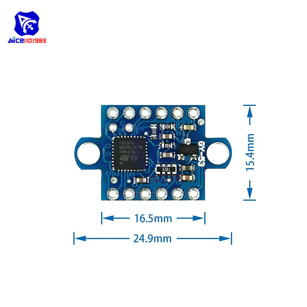 GY-53 VL53L1X и STM32 TOF время полета чипы расстояние полета датчик измерения ШИМ выход DC 3-5 В