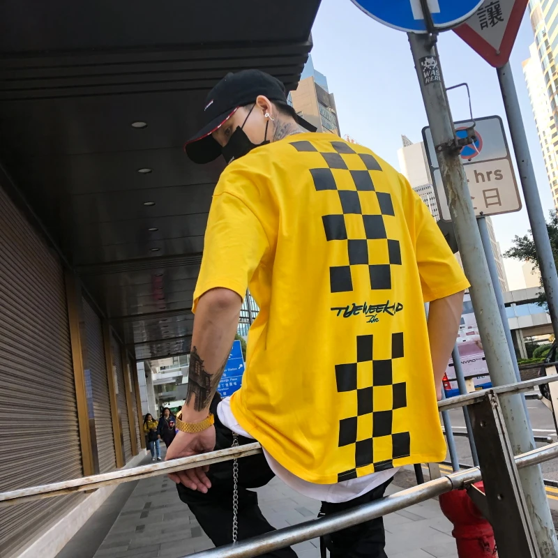 DARK ICON Back Squares Printing Crew Neck Hipster T-shirt Men 2018Summer New Fashion Streetwear Hip Hip Tshirt Men's Tee Shirts DARK ICON Back Squares Printing Crew Neck Hipster T-shirt Men 2018Summer New Fashion Streetwear Hip Hip Tshirt Men's Tee Shirts