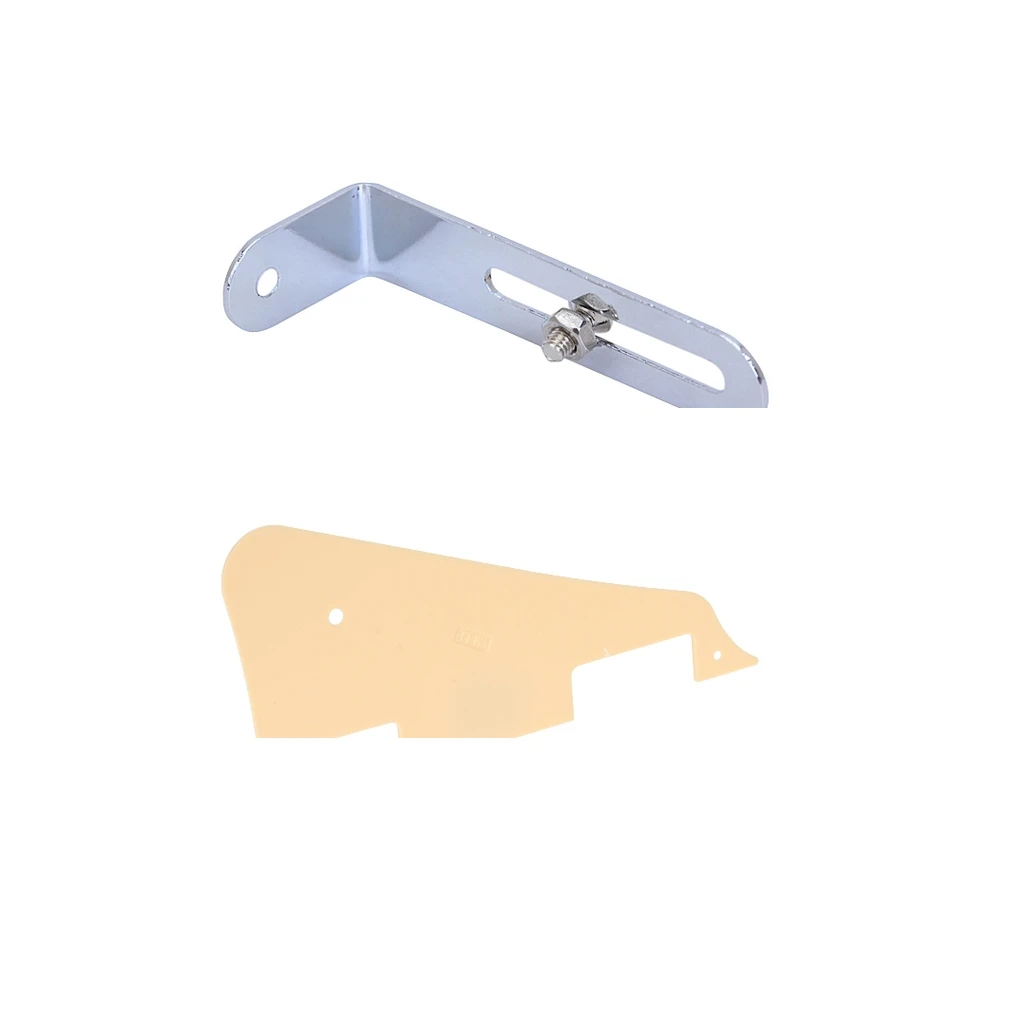 Single Ply Guitar Pickguard & Bracket with Nut Screw for LP Electric Guitar Parts Accessories