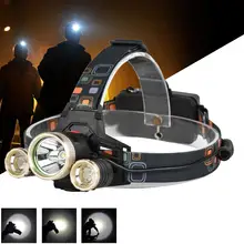 400Lm 3 светодиодный налобный фонарь 4 режима перезаряжаемый Головной фонарь прожектор на 18650 для кемпинга охоты A391