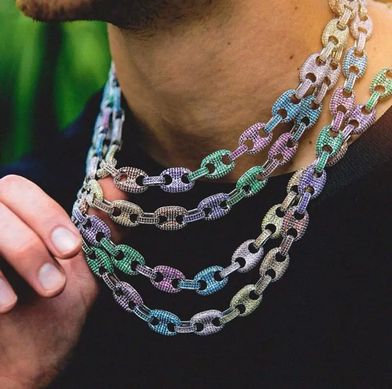 rainbow gucci link chain