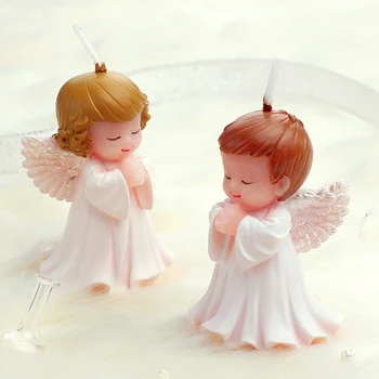 

Children's Party Wedding Supplies Birthday Candle White Angel Candle Wedding Decoration Scented Candles Birthday Candle Handmade