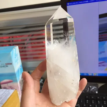

2019 hot sale healing crystals--6 inch high quality transaprent quartz healing crystals single poing wand fengshui stone