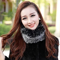 

Women's Winter Fox Fur Scarf/Headband/Hood/ Knitted Babushka Fashion Warm 16 cm-18 cm 5 Colors