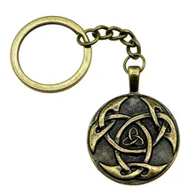 1 шт. брелок узел трикетра символ Triqueta креативный ручной работы подарки на день рождения 42x31 мм Кулон Античная бронза