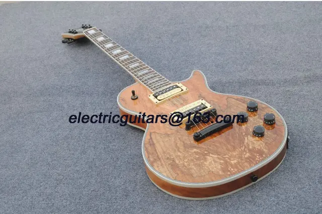 Best price at $249 Cheap Shelly new store factory custom LP slash guitar burl spalted flame maple body 5 binding electric guitars musical instrument shop