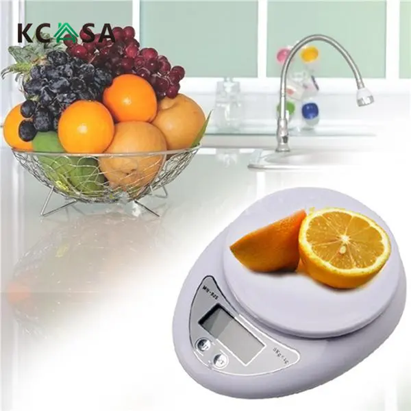 KCASA KC-S108 принимает массу весом до 5 кг/1 г Цифровой ЖК-электронный Кухня весы Баланс Еда выпечки определение веса весы измерительный инструмент для Кухня
