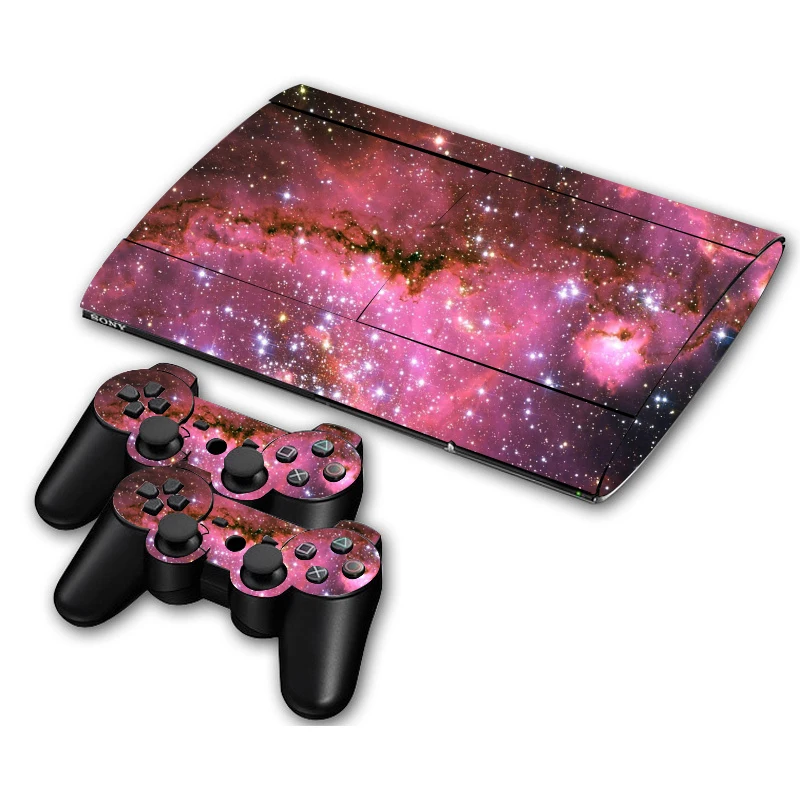 

Nebula Sky Star Cloud For PS3 Surper slim Cover Decal Skin Sticker For PS3 Super Slim 4000 Console Skins+2PCS Controller gamepad
