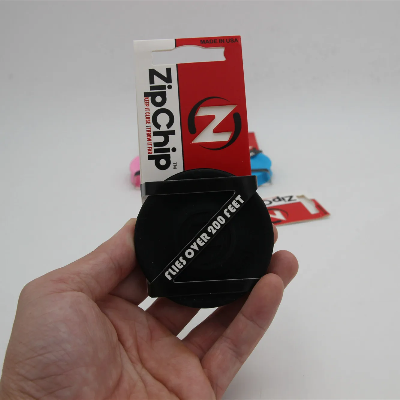 Мини с карманом, на змейке чип ZipChip летающие диски наружные игрушки - Цвет: black with package