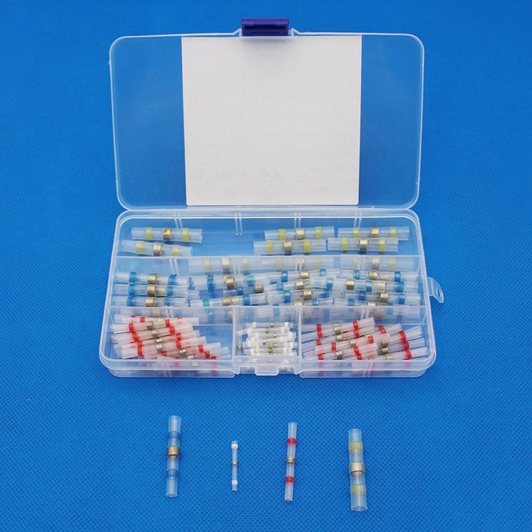 

100pcs 4 Sizes Heat Shrink Terminals Waterproof Solder Sleeve Connectors Heat Shrink Tube Terminal Connector