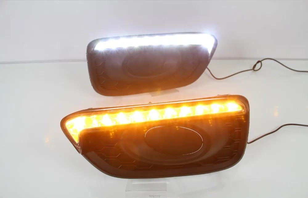 

eOsuns led drl daytime running light for Honda BRIO 2016-2017 with Dynamic moving yellow turn signal