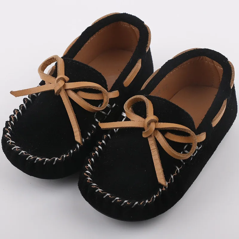 Детская обувь; обувь для мальчиков и девочек; коллекция года; модная Высококачественная детская обувь с бантом для малышей; повседневная мягкая детская обувь из натуральной кожи
