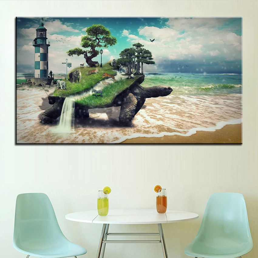 

Large size Printing Oil Painting wonder zoo Wall painting Decor Wall Art Picture For Living Room painting No Frame