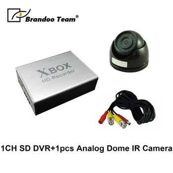 1CH видеонаблюдения DVR для Офис магазин безопасности Системы Мини DVR комплект с 1 шт. аналоговый купольная Камера