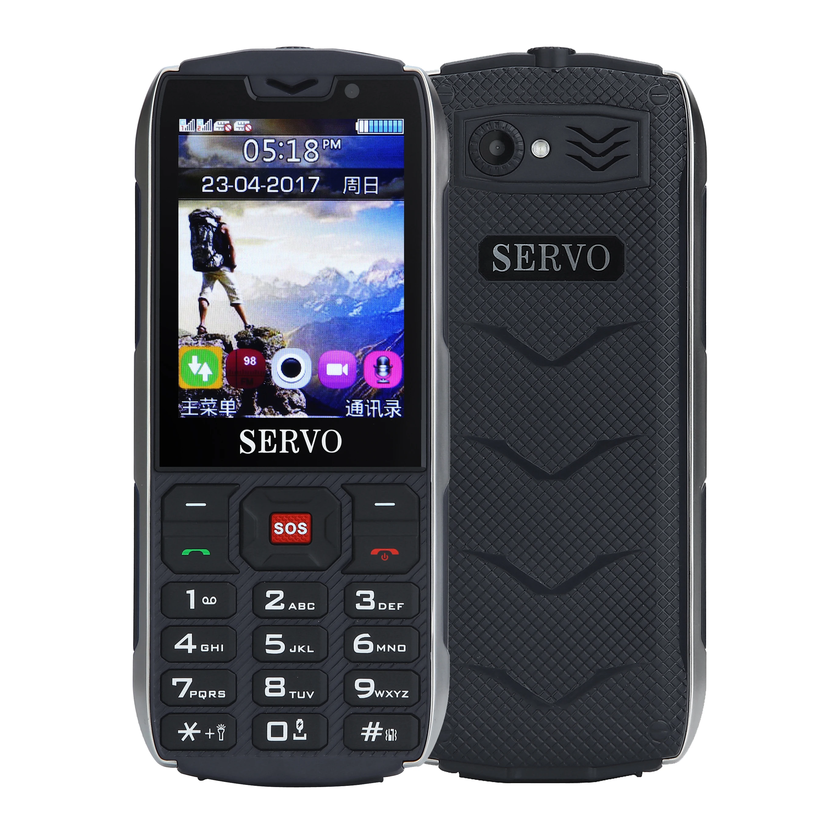SERVO H8 Power Bank Phone With Quad SIM 4 SIM card 4 standby Bluetooth Flashlight GPRS 3000mAh 2