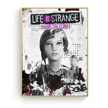 人生は奇妙な嵐のビデオゲームキャンバスプリント近代絵画ポスターウォールアートの写真リビングルームの装飾なしフレーム(China)