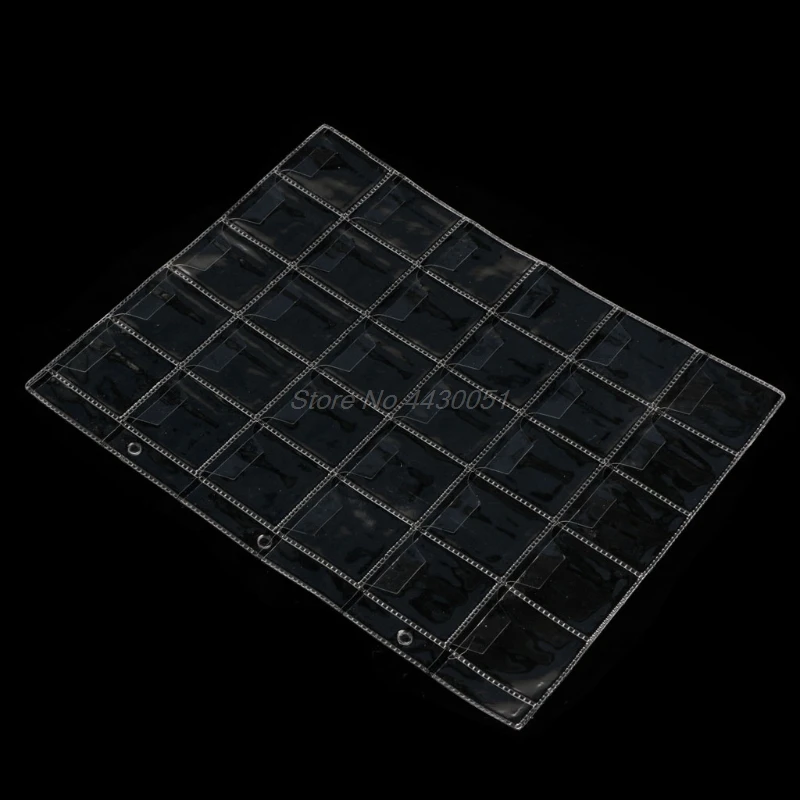 

1pc 30 Pockets Classic Coin Holders Folder Pages Sheets For Storage Collection Album