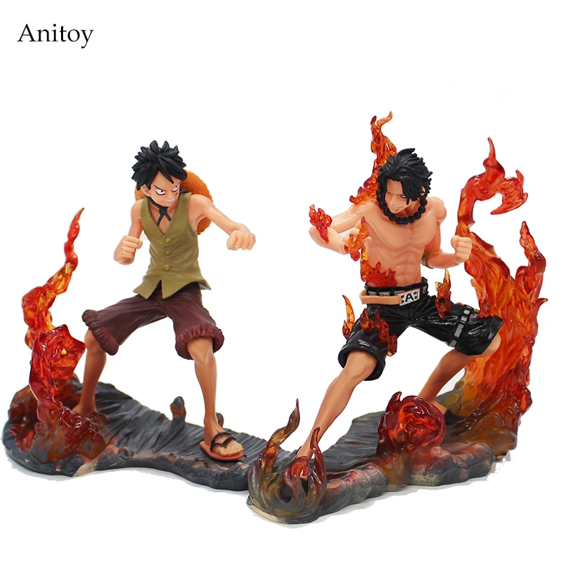 

14cm Japanese Anime Cartoon One Piece 2 Years Later Luffy VS Ace PVC Action Figure Toys Dolls 2pcs/set KT3997