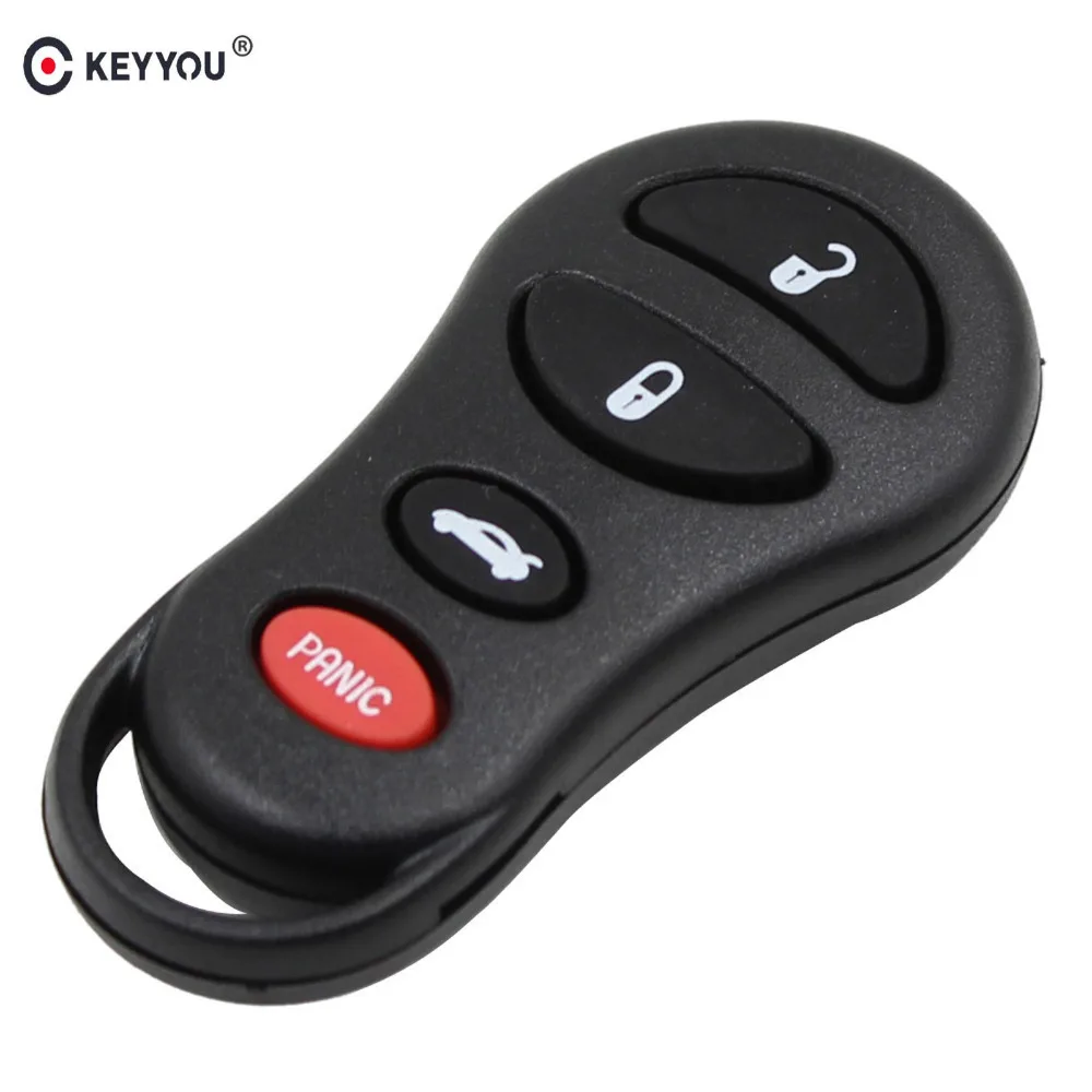 

KEYYOU 4 Buttons Remote Key Shell Case PAD For Chrysler Dodge