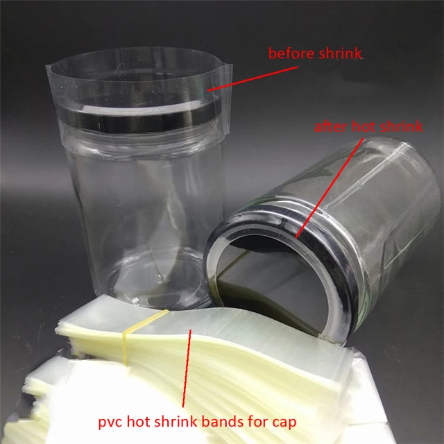 400pcs/lot 17sizes PVC/PET heat shrink bands for Drink/oil bottles caps