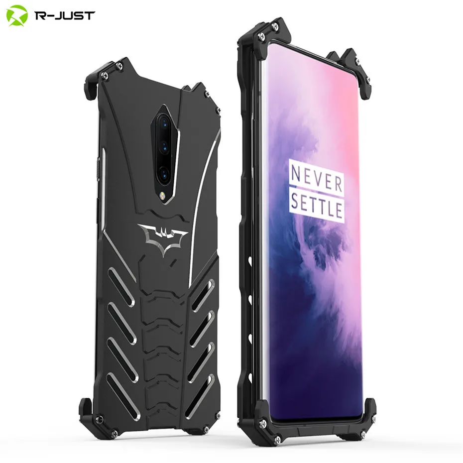 

R-JUST For Oneplus 7 6 Case Heavy Dust Metal Aluminum CNC Shockproof Armor Phone Cover For One Plus 7 Pro 6T Oneplus6