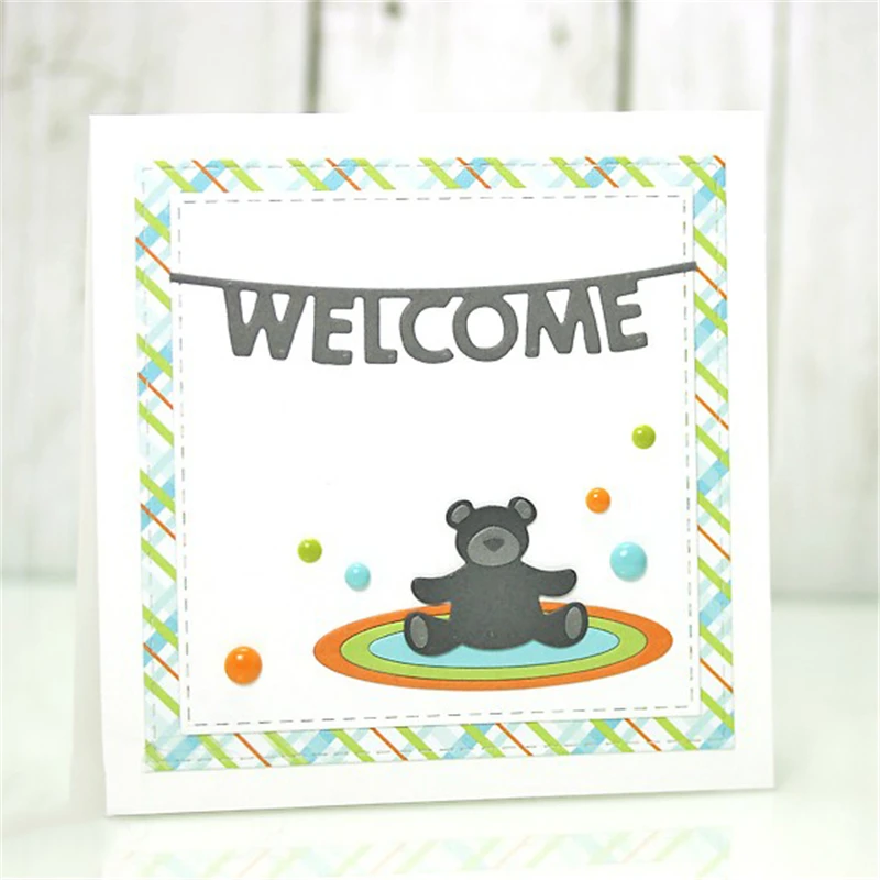 

YaMinSanNiO Bear Dies Animals Metal Cutting Dies New Craft Frame Dies for 2019 Card Making Scrapbooking Album Winnie The Pooh