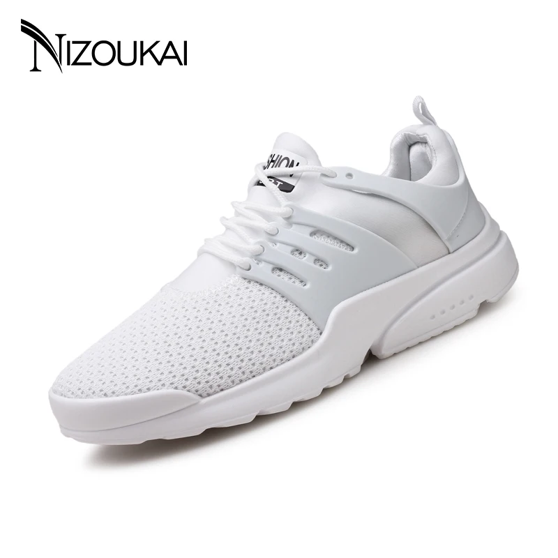 2018 New Fashion Casual Shoes Men mesh White sneakers Plus size 45 46