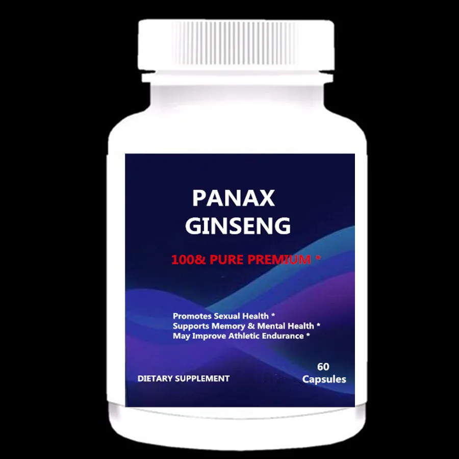 

Pure Red Korean Panax Ginseng (500mg Max Strength) 60 Capsules Root Extract Complex, High Potency Ginsenosides for Women & Men