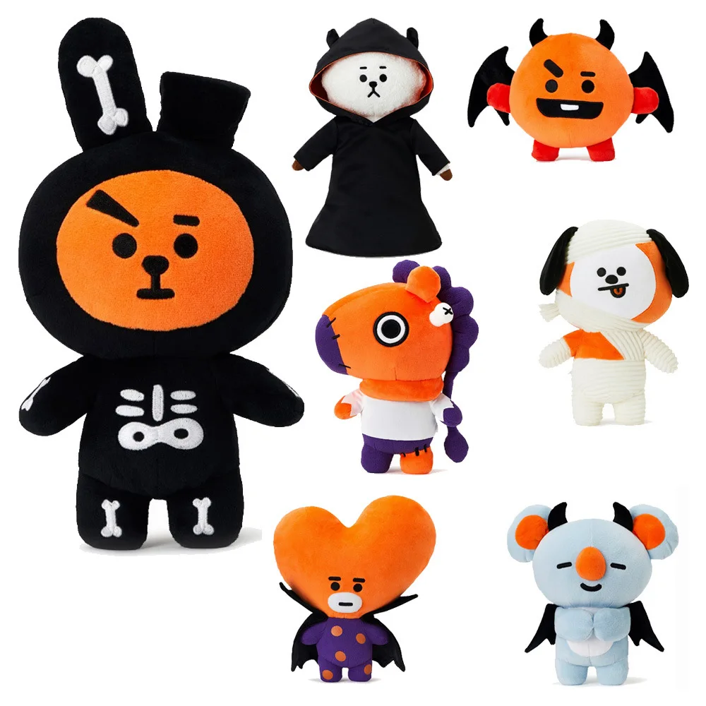 

BTS HALLOWEEN Plush Figures Doll KPOP Korean Fashion Cute Cartoon Doll BT21 Bangtan Boys Plush Toy Soft Stuffed Doll 19-38cm